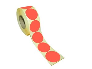 Etikett rund 40mm orange 500st/fp