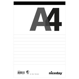 Perforerat block A4 100 blad Linjerat