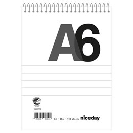 Spiralblock A6 100 blad linjerat