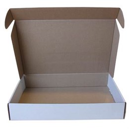 Självlåsande låda 320 x 215 x 55 mm 2 mm vit