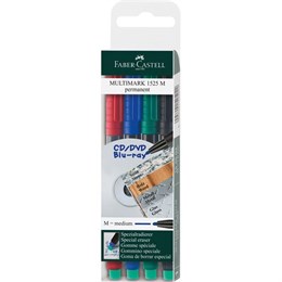 Märkpenna Faber-Castell 1525 Medium 4-set