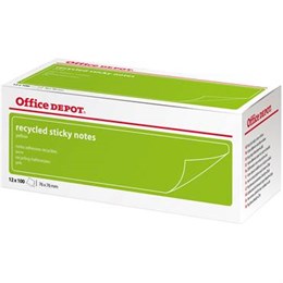 Notis Recycled 76x76mm Gul 12/fp