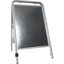 Trottoarpratare Sign 70 x 100 cm silver