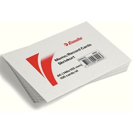 Skrivkort Esselte A6L linjerad 100st/fp