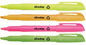 Överstrykningspenna Niceday Smal 4-set