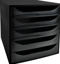 Förvaringsbox 5-lådor svart