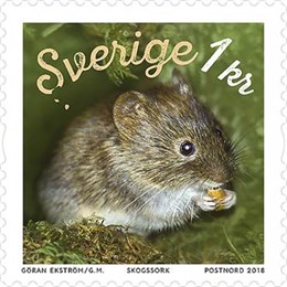 Frimärken Tilläggsfrimärke Skogssork 100 st/rulle