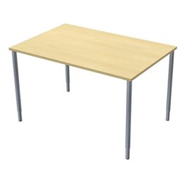Skrivbord 120 x 80 cm björkmelamin/silver Lanab