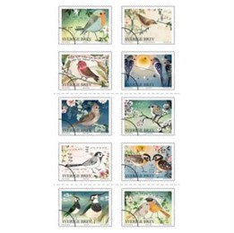 Frimärke Vårfåglar 10st / fp