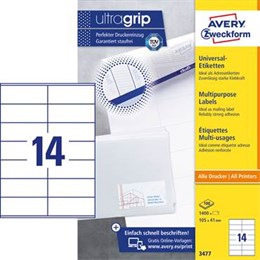 Etikett 3477 105x41 mm 1400st/fp
