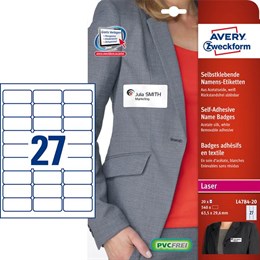 Etikett L4784 namnskylt 540st/fp