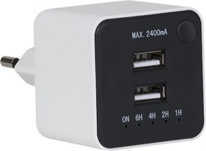 Laddstation/Grenuttag 2 st USB med timer