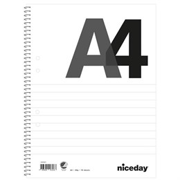 Kollegieblock Niceday A4 60g - Linjerat