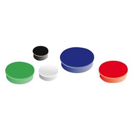 Magnet rund 30mm blandade färger 10st/fp