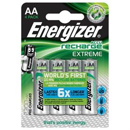 Batteri Energizer Laddningsbart AA 4st/fp