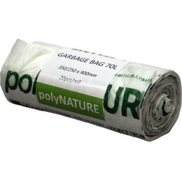 Sopsäck Polynature vit 70L, 20/rl