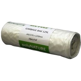Sopsäck Polynature vit 125L, 10st/rl