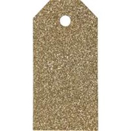 Etikett Manilla Glitter guld 15 st/fp