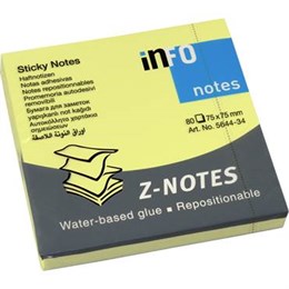 Notis Z-block 76x 76mm Neongul