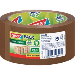 Packtejp ecoLogo Tesa Strong 50mm x 66m Brun