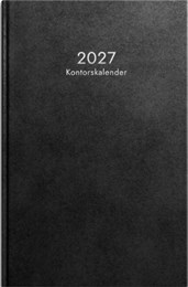 Kontorskalender svart konstläder