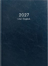 Liten dagbok konstläder blå