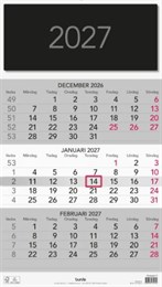 Väggkalender Triplaner Elegant