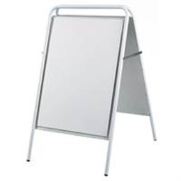 Trottoarpratare Sign 70 x 100 cm vit