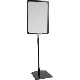 Skyltställ 30-60cm hög svart ram