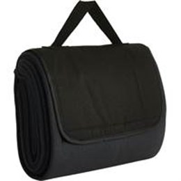 Sittunderlag/pläd svart