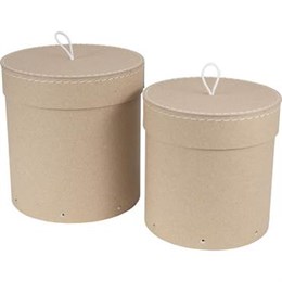Ask Bigso Hatty natur rund med lock 2-pack