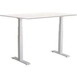 Elskrivbord höj- och sänkbart tvåmotorig vit/vit 1400 x 800 mm