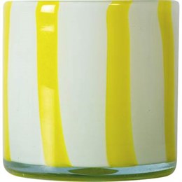 Ljuslykta Curve XS gul/vit