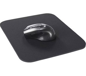 Musmatta Deltaco tygbeklädd gummi 260x220x6 mm Svart