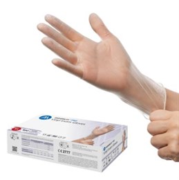 Vinylhandske Transparent M 100 st/fp