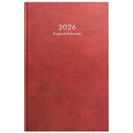 Kalender Konstläder Röd
