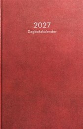 Dagsbokskalender Konstläder Röd