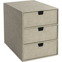 3-lådsbyrå Bigso Ingrid canvas linen