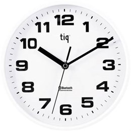 Väggklocka Tiq Bluetooth 23cm Vit