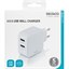 Väggladdare Deltaco 2xUSB 24W vit
