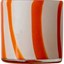 Ljuslykta Curve XS orange/vit